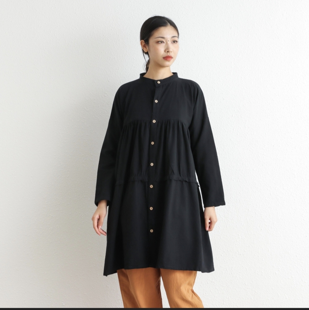 Cotton/linen button down dress